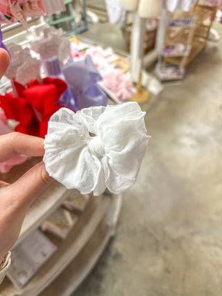 Off White Frilly Frou Clip - Set