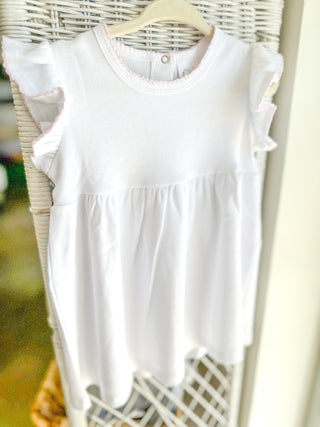 Paty White & Pink Stripe Dress