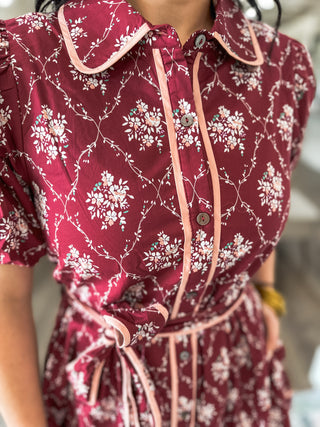 Mulberry Manor Belted Mini Dress