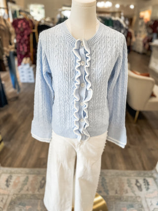 Snowflake Charm Ruffle Sweater