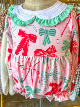 Girls Bow Printed Bubble