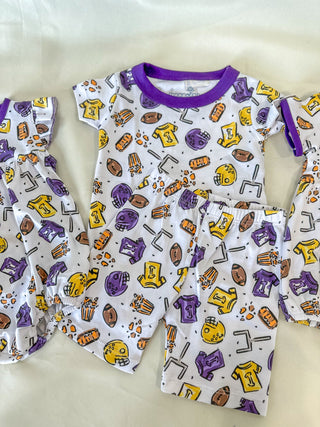 Purple & Gold Future Draft Picks Short Pajamas