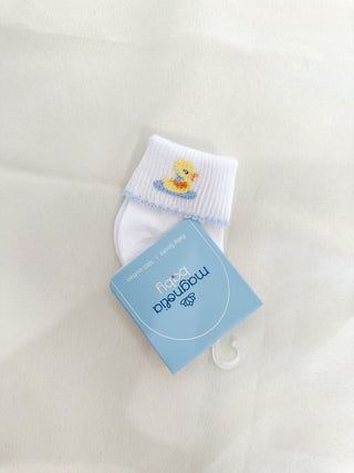 Light Blue Darling Ducklings Socks