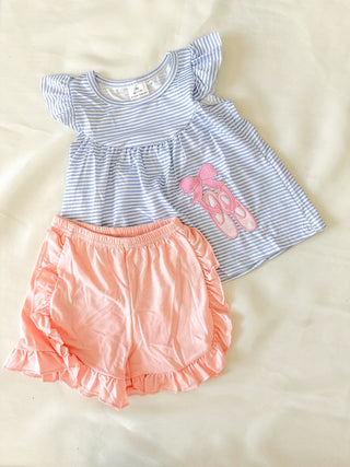 Twirl & Shine Flutter Sleeve Short Set