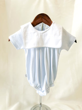 Paty Pima Bib Bubble Blue with White Bib