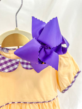 Large Purple Scalloped Bow