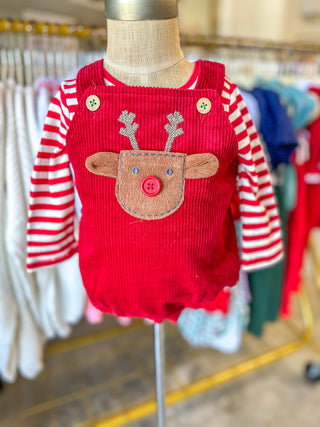 Reindeer Corduroy Bubble Set