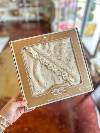Sand Bamboo/Cotton Heirloom Baby Blanket