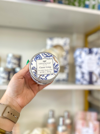 Classic Linen Tin Candle - Greenleaf