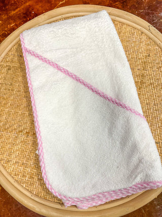 BB Pink Gingham Infant Hooded Towel