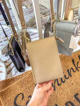 Light Taupe Zana Slim Crossbody- Katie Loxton