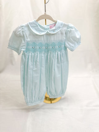 Mint French Bubble with Diamond Smocking