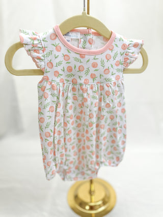 Summer Peaches Print Bubble- Magnolia Baby