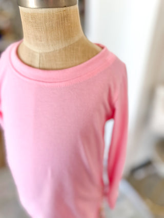 Floral Bow Embroidery Girls Sweatshirt