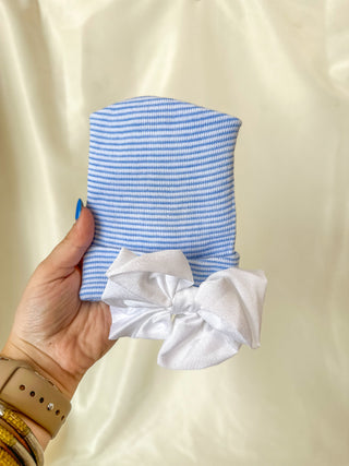 Blue W/ White Bow Sweet Hospital Hat