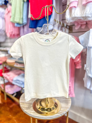 BB Ivory Blank Short Sleeve Tee