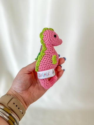 Seahorse Hand Crochet Rattle