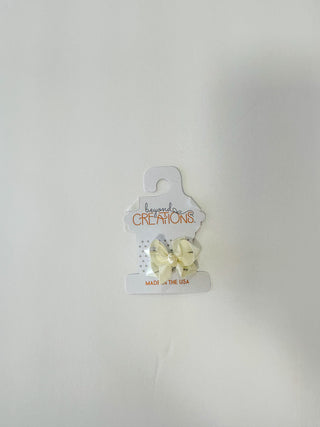 Antique White Satin Bow