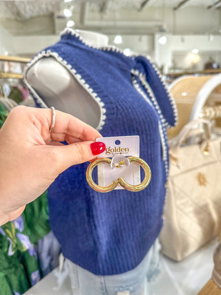 Millie 18K Gold Plated Medium Hoop Earrings