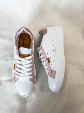 Light Pink & White Shauna Summer Sneaker