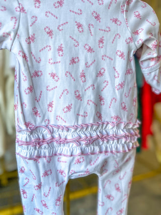 Sweet Peppermint Zipper Footie