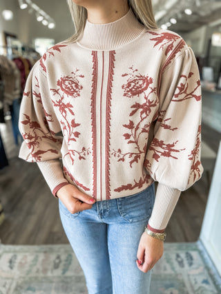 Taupe Forever Yours Balloon Sleeve Sweater