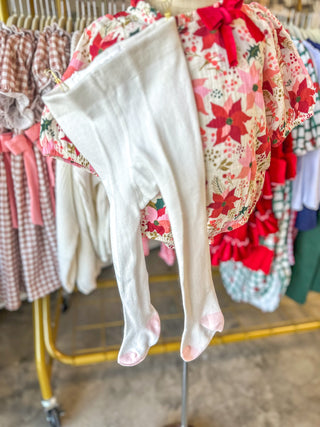 Poinsettia Bubble & Tights Set