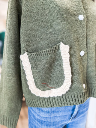 Olive Timeless Touch Sweater