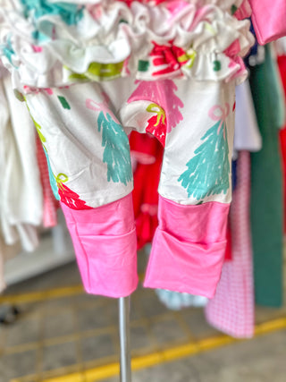 Christmas Tree Baby Girls Romper W/ Long Sleeve