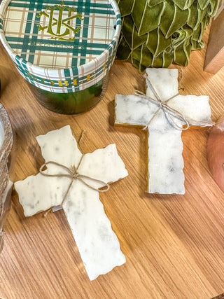 Gold Edge Marble Cross