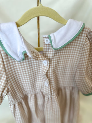 Plaid Pumpkin Patch Embroidered Dress