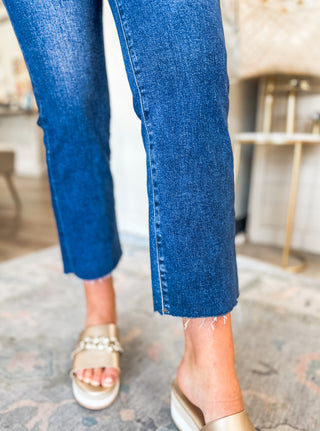Sea of Love High Rise Mini Ankle Bootcut Denim - Lovervet by Vervet