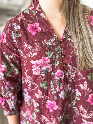 Burgundy Fall Fling Mini Dress