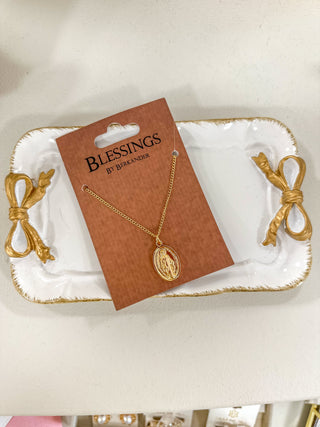 Gold Miraculous Medal Necklace