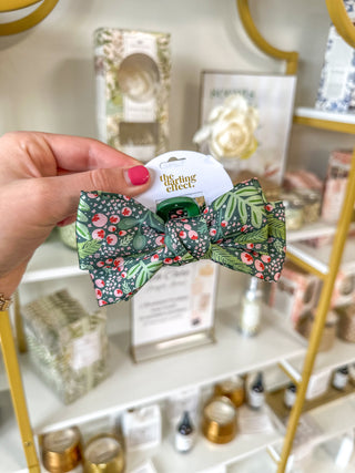 Jolly Sprig Mini Satin Bow Claw Clip