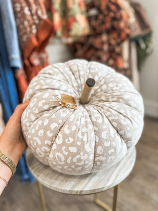Large Leopard Pumpkin Sitter