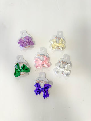 Antique White Small Satin Bow