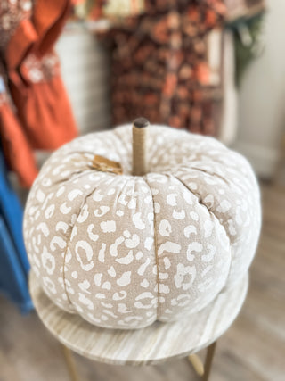Large Leopard Pumpkin Sitter