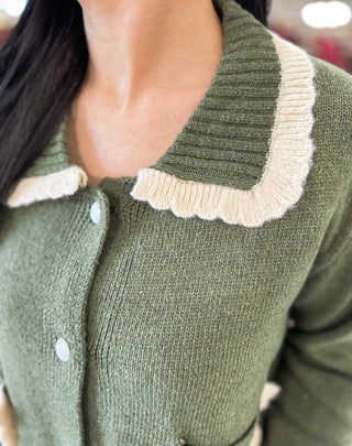 Olive Timeless Touch Sweater