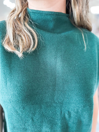 Hunter Green Chic & Simple Mini Sweater Dress