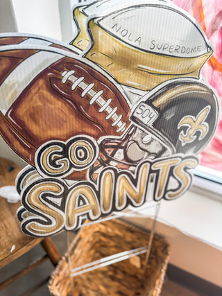 Geaux Saints Yard Sign