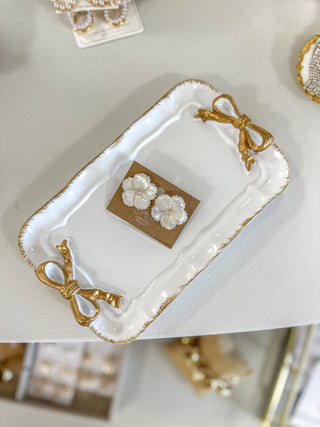 Pearl Blossom & Petal Stud Earrings
