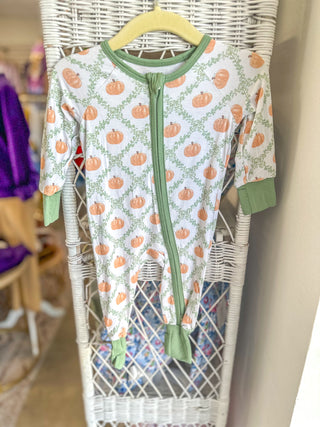 Green Pumpkin Bamboo Romper