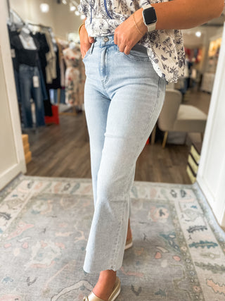 Lauren Light Wash High Rise Wide Leg Jeans- VERVET