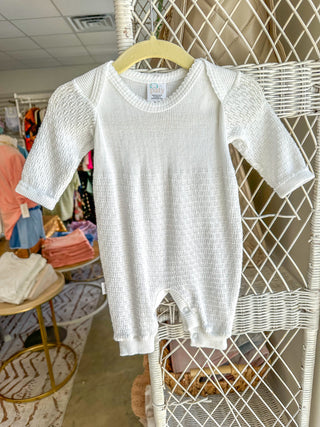 Paty White Long Sleeve Romper