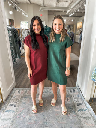 Burgundy Chic & Simple Mini Sweater Dress