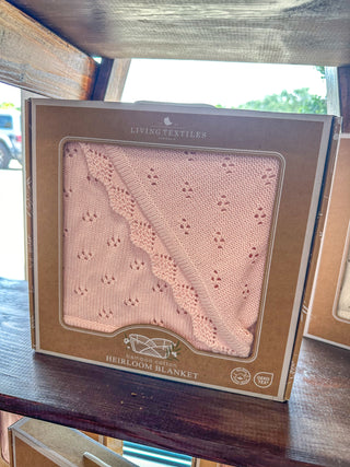 Blush Bamboo/Cotton Heirloom Baby Blanket