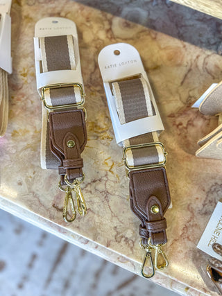 Chocolate Stripe Bag Strap- Katie Loxton