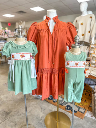 The Crisp Mornings Pumpkin Mini Dress