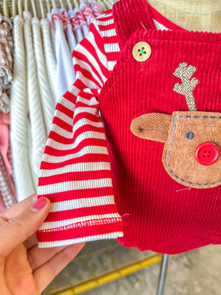 Reindeer Corduroy Bubble Set